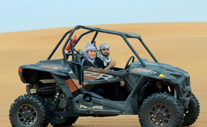 Morning Desert safari quad bike